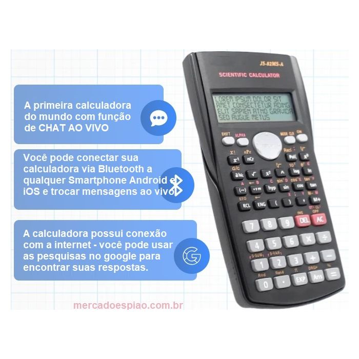 Interface de digitação tática T9 na calculadora espiã
