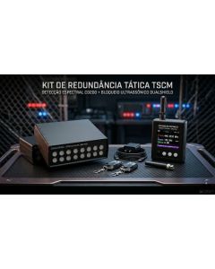 Kit Redundância Tática TSCM: Scanner CD200 + Bloqueador AudioGuardian