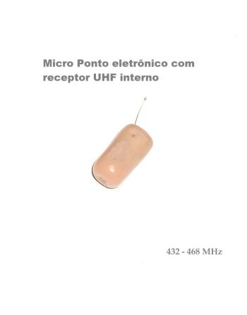 Micro Ponto Eletrônico de Ouvido UHF FM receptor/prompter RF interno