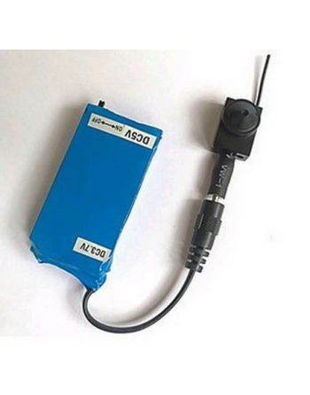 Micro Câmera Wireless 520TVL CCD com bateria e receptor 2.4GHZ Wireless LCD com gravador