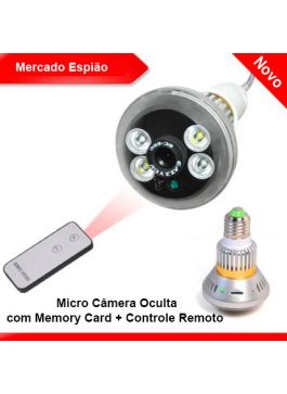 Micro Câmera Oculta com Memory Card + Controle Remoto