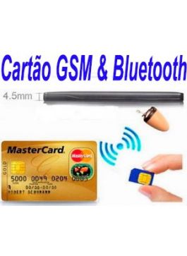 KIT Cartão GSM & Bluetooth com Ponto Eletrônico Espião