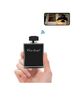 Frasco de perfume Micro câmera escondida com alertas de detecção de movimento Wi-Fi / Cloud service autonomia até 6 meses