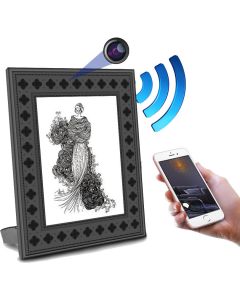 Porta Retrato Câmera escondida com visão noturna, bateria de 1 ano e visualização remota WiFi