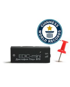 Spy Gravador Áudio Voice Ativator Recorder Edic-mini Tiny+ B70 150Hr 4GB