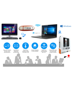 Gravador Espião ativado por voz oculto para computadores com sistema operacional Windows