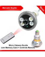 Micro Câmera Oculta com Memory Card + Controle Remoto